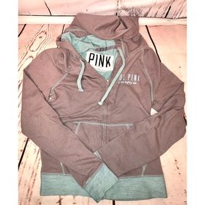 Pink Victoria's Secret Zip Up Hoodie Size Small
